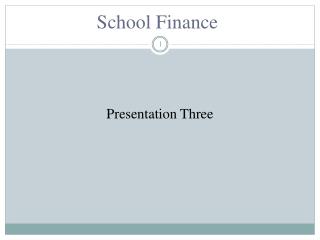 School Finance