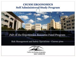 Part of the Ergonomics Resource Fund Program