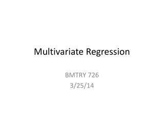 Multivariate Regression