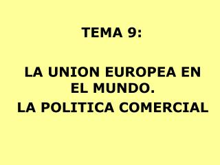 TEMA 9: