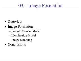 03 – Image Formation