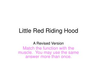 Little Red Riding Hood