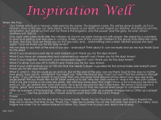 Inspiration Well