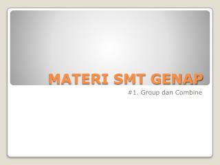 MATERI SMT GENAP