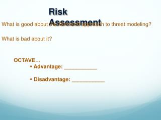 Risk Assessment