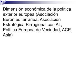 Ámbitos de la política exterior de la UE