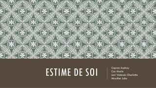 ESTIME DE SOI