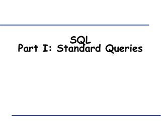 SQL Part I: Standard Queries