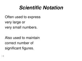 Scientific Notation