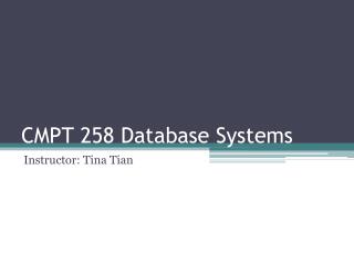 CMPT 258 Database Systems