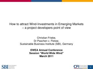 How to attract Wind-Investments in Emerging Markets – a project developers point of view