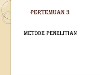Pertemuan 3