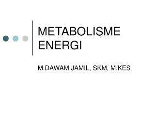 METABOLISME ENERGI