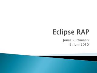 Eclipse RAP