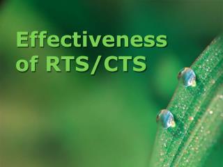 Effectiveness of RTS/CTS