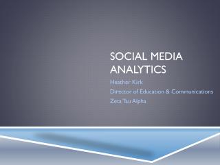 Social media analytics