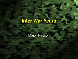 Inter War Years