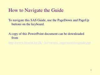 How to Navigate the Guide