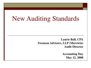 New Auditing Standards