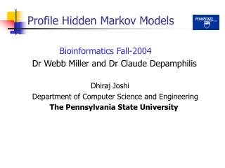 Profile Hidden Markov Models