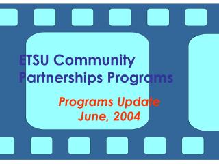 ETSU Community Partnerships Programs