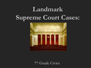 Landmark Supreme Court Cases: