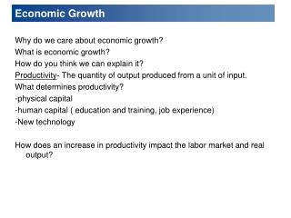 Economic Growth