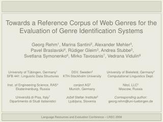 Towards a Reference Corpus of Web Genres for the Evaluation of Genre Identification Systems