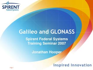 Galileo and GLONASS