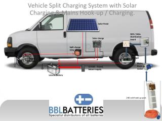 Vehicle Split Charging System with Solar Charging &amp; Mains Hook-up / Charging.