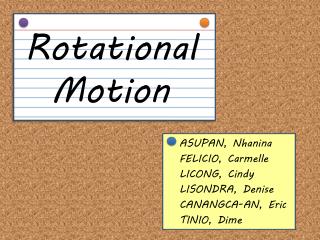 Rotational Motion