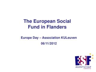 The European Social Fund in Flanders