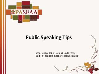 Public Speaking Tips