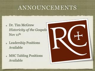 announcements