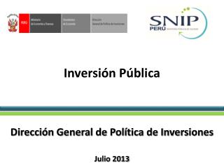 Inversión Pública