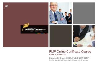 PMP Online Certificate Course PMBOK 5th Edition