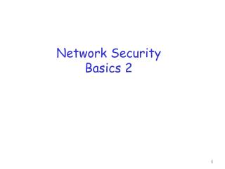 Network Security Basics 2