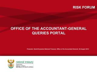 OFFICE OF THE ACCOUNTANT-GENERAL QUERIES PORTAL