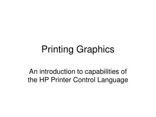 Printing Graphics