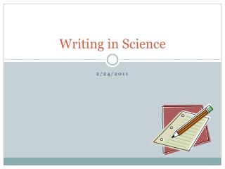 Writing in Science