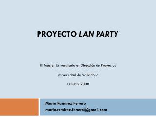 Proyecto LAN party