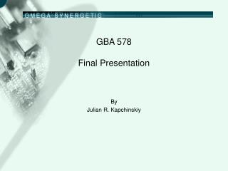 GBA 578 Final Presentation