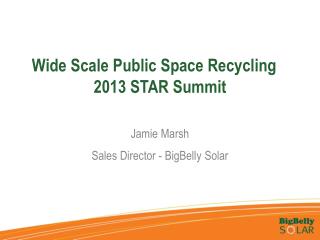 Wide Scale Public Space Recycling	 2013 STAR Summit