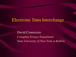 Electronic Data Interchange