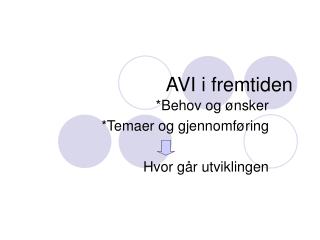 AVI i fremtiden