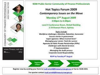 NSW Public Sector Community of Finance Professionals Hot Topics Forum 2009