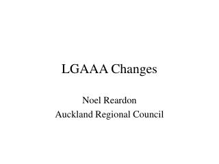 LGAAA Changes