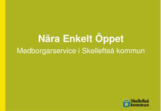 Nära Enkelt Öppet Medborgarservice i Skellefteå kommun