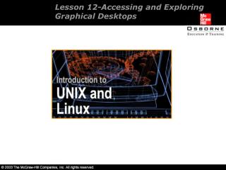 Lesson 12-Accessing and Exploring Graphical Desktops