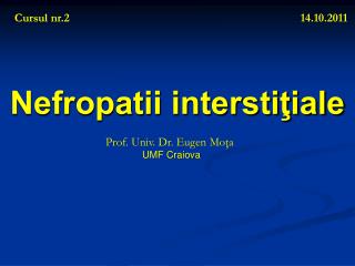 Nefropatii interstiţiale